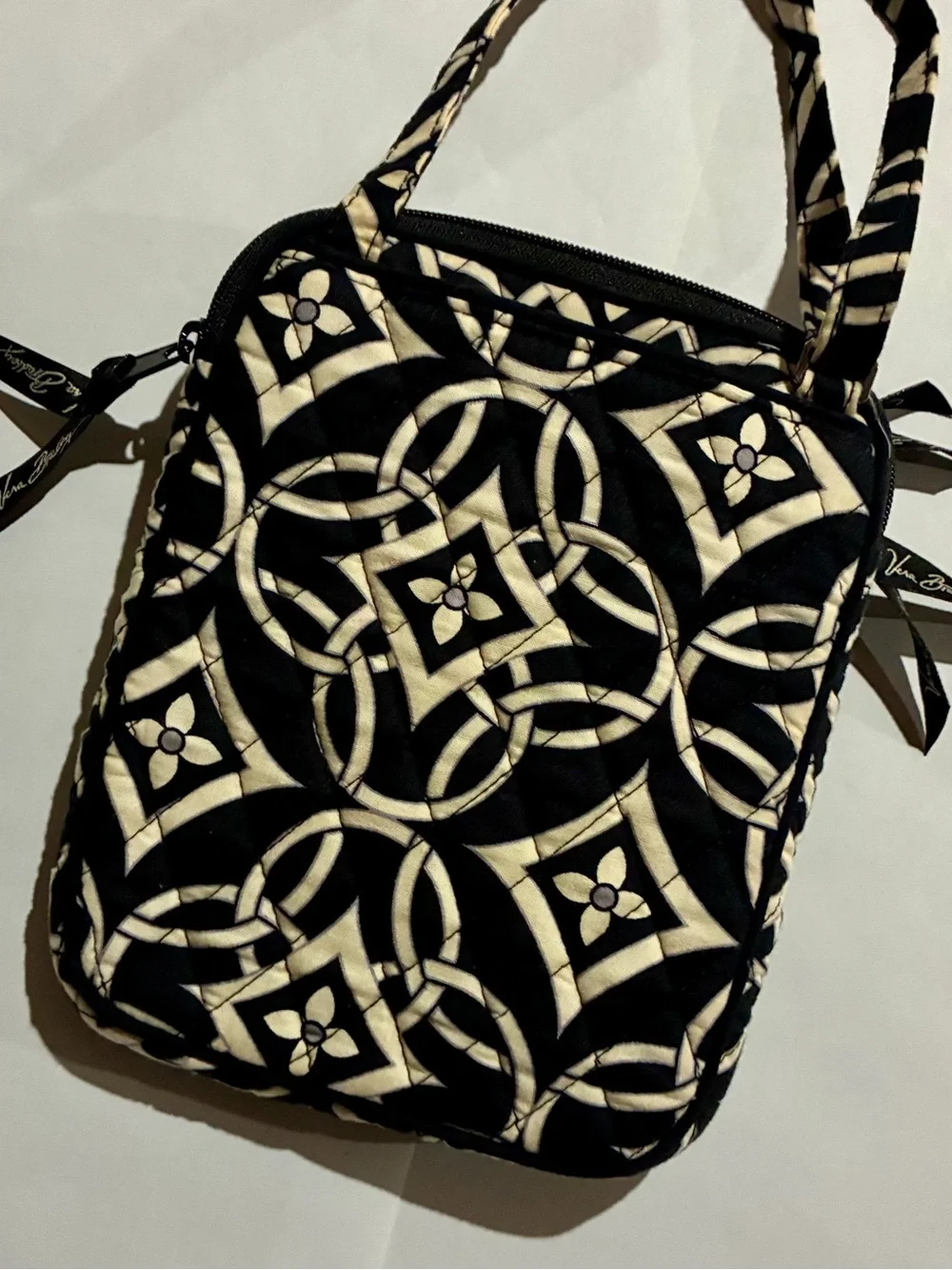 Vera Bradley Black & Cream Geometric Crossbody Bag